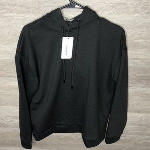 Stradivarius M BLK Hoodie Fleece Pullover Shirt